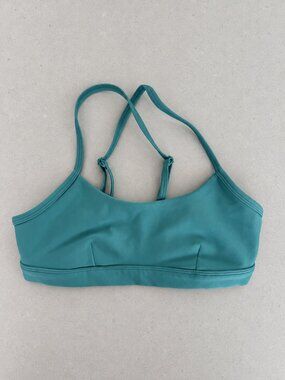Alo Yoga Airlift Intrigue Cross Back Sports Bra Teal Blue Green XS